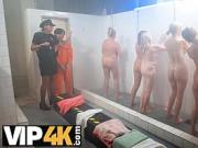 MATURE4K. Czech kinky group prison sex: mature redhead whore Laura Red gone wild