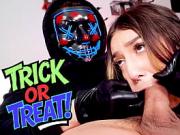 Halloween Porn Costume Chase: Violetâ€™s Tight Pussy Gets Dildo & Dick Surprise