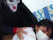 Damn darkness stalks me on Halloween! A horrifying dark entity chases me and traps me to do cursed and inappropriate things. Painful but delicious anal sex.