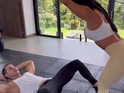 Crazy squirting slut saw a fit stud in the gym and had to have him