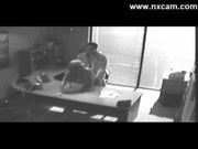 Security camera Films Sex At Office On Desk