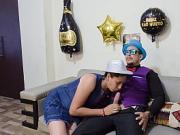 Big-bootied stepmother welcomes the new year by having sex with her stepson