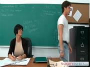 MILF in glasses Shay Fox fuck in class