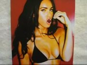 Cumshot on megan fox photo