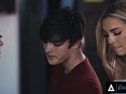 OUT OF THE FAMILY - Horny MILF Has Threesome With Her Stepfamily