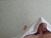 A beautiful masseuse doctor with big tits was surprised when her client's cock got aroused and she saw an erection