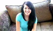 Cute brunette teen getting her sweet pussy fucked hard