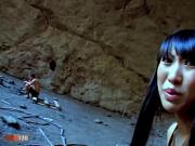 Natural bigtits asian pornstar Sharon Lee anal sex in a cave