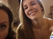 Amateur brit creampied in trio