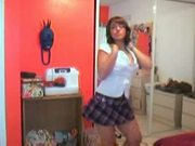 Sexy schoolgirl dance