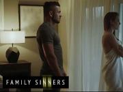 FAMILY SINNERS - Blonde Bombshell Teases Her Boyfriendâ€™s Brother With Her Ass And Gets Him Hard