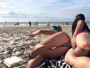 Getting a dick in her ass in front of everyone was the last thing she expected while lying on a public beach...