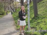 Flawless Czech beauty fucks for cash