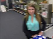 Babe selling her helmet and pussy ripped by pawn dude