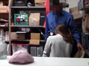 Teenie shoplifter fucking with security for her release
