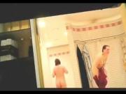 Gorgeous milfs in public sauna shower