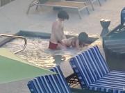 Amateur Couple Is Fucking In A Hot Tub Outside