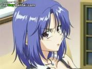 Hentai busty Milf gets covered with sperm at Topheyhentai.com