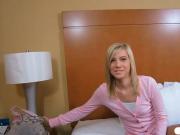 Petite amateur teen blonde fucks for much needed money