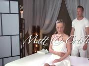 Masseur cumming in babes mouth