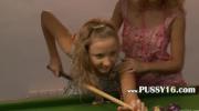 Sexy Lezzies Climax Dirty In Billiard Table