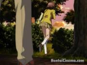 Hot Anime Hottie Crams Hard Penis In Mouth In The Bush