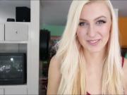 Pretty teen blonde babe Alexa Grace banged and creampied