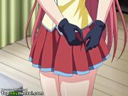Beautiful busty teen gets cumshot on her legs at Topheyhentai.com