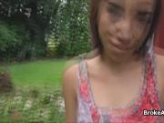 POV fucking amateur cutie outdoors