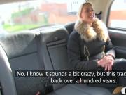 Big titted blonde passenger asshole fucked in the taxi