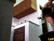 Beautiful African Amateur Chari Gets Fucked In Kitchen By her White Boyfriend