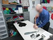 Guard founds hidden jewelry in MILFs panties