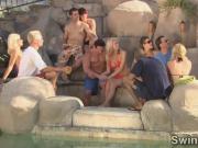 Naughty swinger couples have wild party in the pool