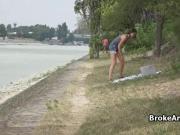 Bigtit bikini amateur fucked outdoors