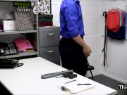 Fake titty MILF gags and rides mall cops dick