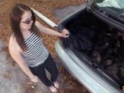 Chick in glasses pawns her BFs stuff and banged by pawn man