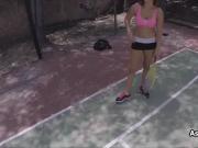 Tennis and fuck lessons for busty teen
