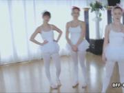 3 teen ballerinas on 1 big cock