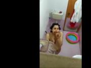 Indian sister in the bathroom