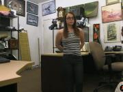 Babe in glasses banged by pervy pawn guy at the pawnshop