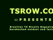 Brazilian TS Nicole Nogueira Bareback Action