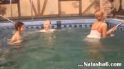 Three italian teenies in the pool