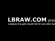 Ladyboy Eve Gets Barebacked