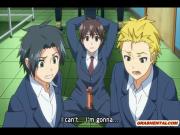 Bondage hentai boy threesome fucked by batgirl