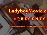 Ladyboy Sandy Jerking Off