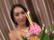 Ladyboy Om Bareback n Handjob