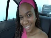 Naughty Ebony Gal Gets Fucked In The Backseat