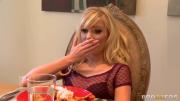 Raunchy Blonde Elaina Rae Hammered In The Mouth And Vag
