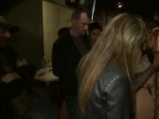 Slave anal fucked and vibed in public