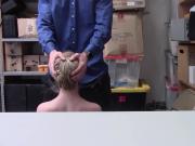 Blonde babe gets punished for stealing